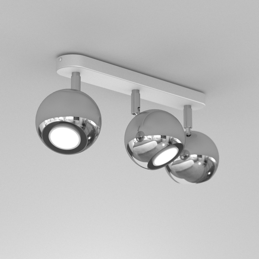 Spotlight COMET 3xGU10/8W/230V white/shiny chrome