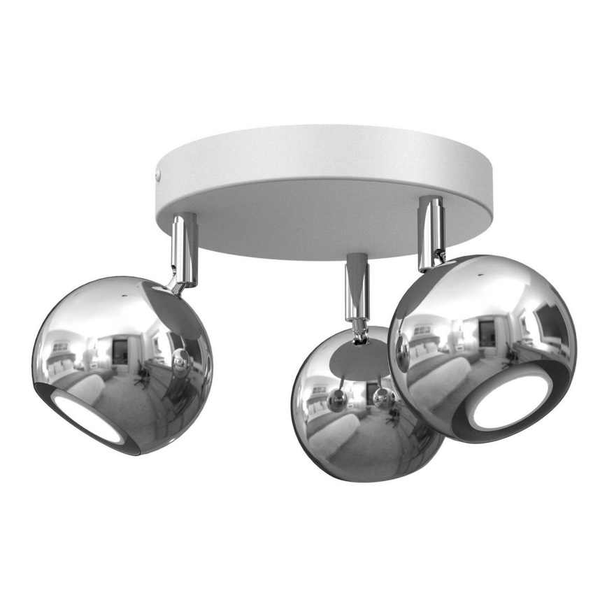 Spotlight COMET 3xGU10/8W/230V white/shiny chrome