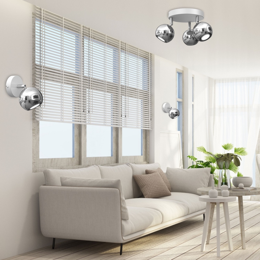 Spotlight COMET 3xGU10/8W/230V white/shiny chrome
