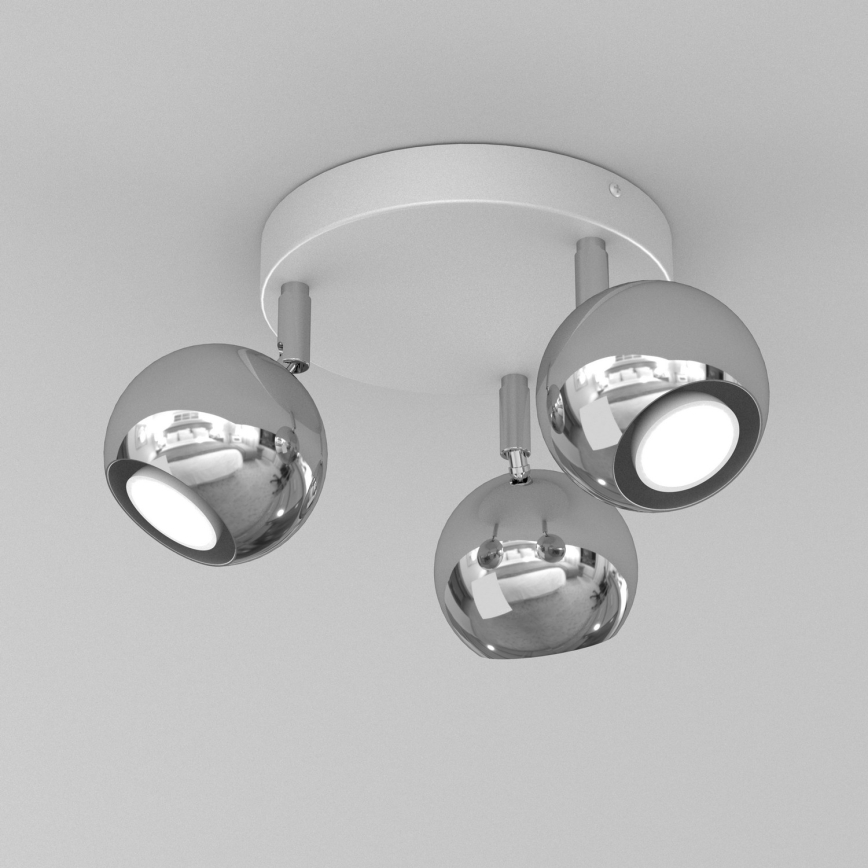 Spotlight COMET 3xGU10/8W/230V white/shiny chrome