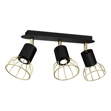 Spotlight DANTE 3xGU10/25W/230V black/gold