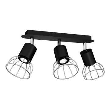 Spotlight DANTE 3xGU10/25W/230V black/shiny chrome