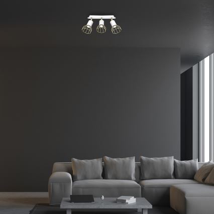 Spotlight DANTE 3xGU10/25W/230V white/gold