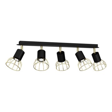Spotlight DANTE 5xGU10/25W/230V black/gold