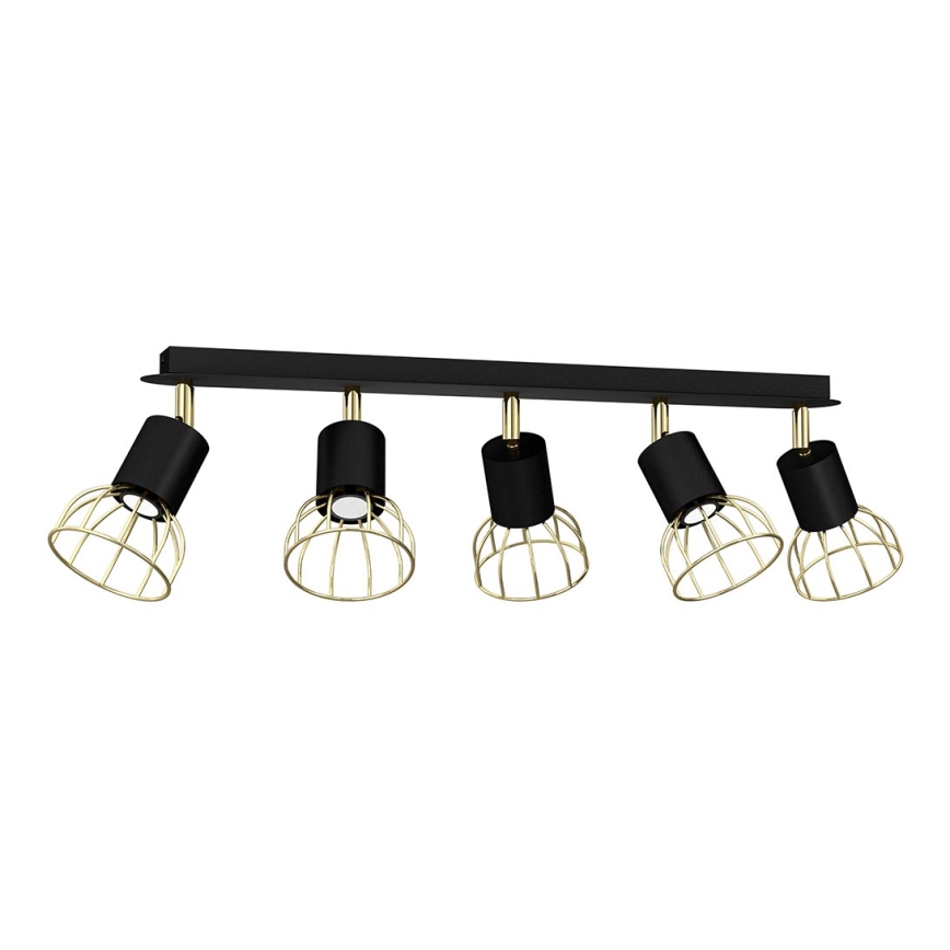 Spotlight DANTE 5xGU10/25W/230V black/gold