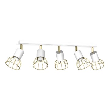 Spotlight DANTE 5xGU10/25W/230V white/gold