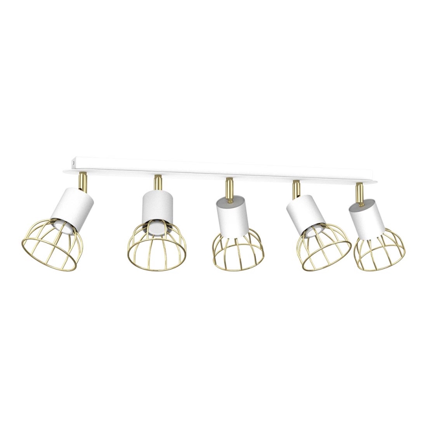 Spotlight DANTE 5xGU10/25W/230V white/gold