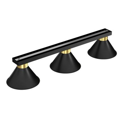 Spotlight DEMET 3xE27/60W/230V black/gold