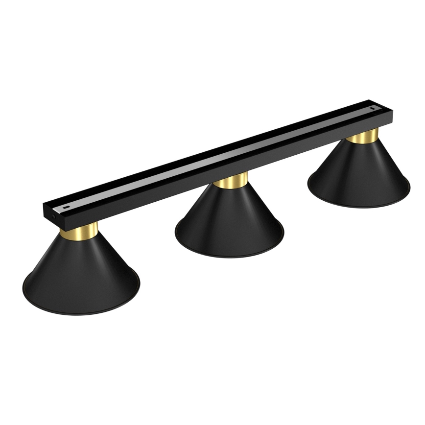 Spotlight DEMET 3xE27/60W/230V black/gold