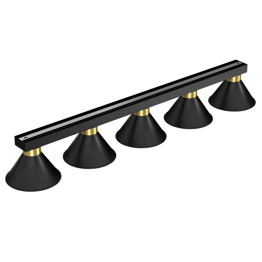 Spotlight DEMET 5xE27/60W/230V black/gold