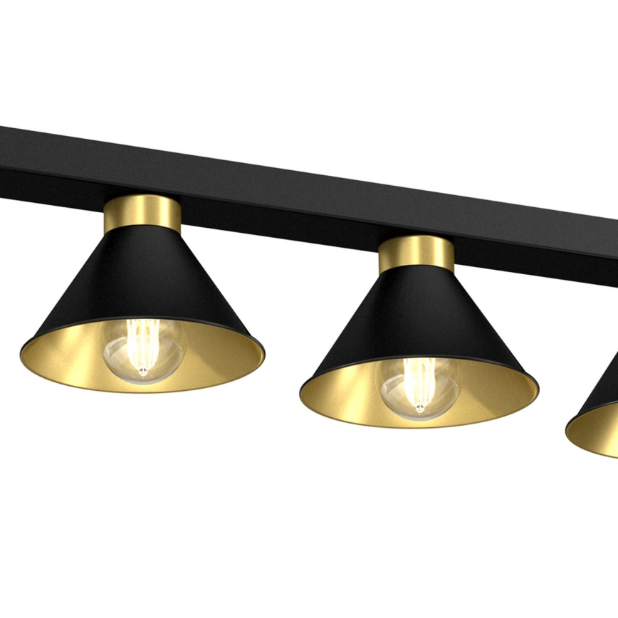 Spotlight DEMET 5xE27/60W/230V black/gold