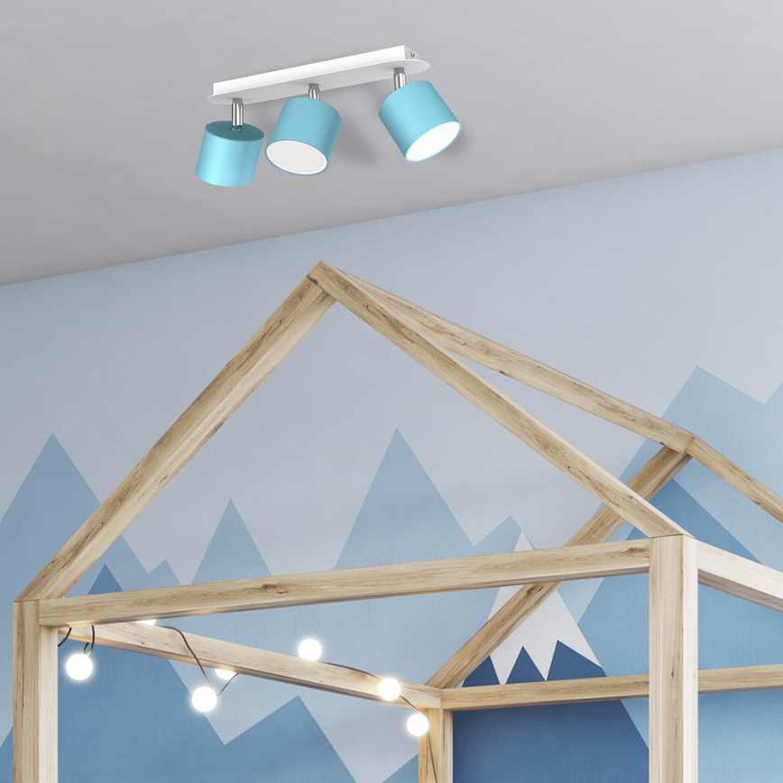 Spotlight DIXIE 3xGX53/11W/230V blue