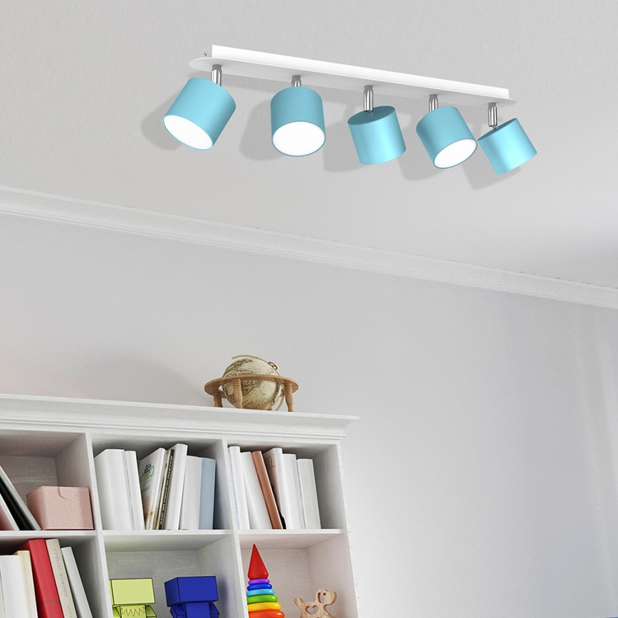 Spotlight DIXIE 5xGX53/11W/230V blue