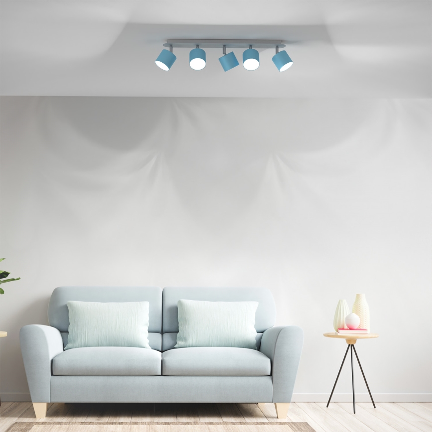 Spotlight DIXIE 5xGX53/11W/230V blue