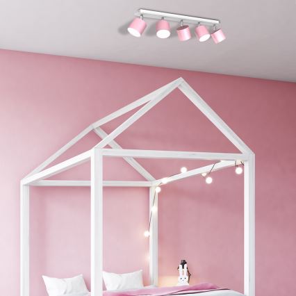 Spotlight DIXIE 5xGX53/11W/230V pink