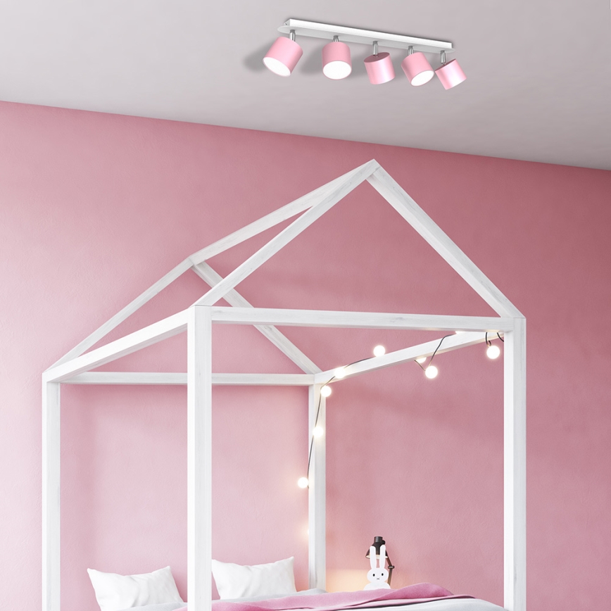 Spotlight DIXIE 5xGX53/11W/230V pink