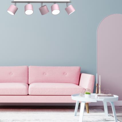 Spotlight DIXIE 5xGX53/11W/230V pink