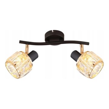 Spotlight DUBAI 2xE14/40W/230V black/gold