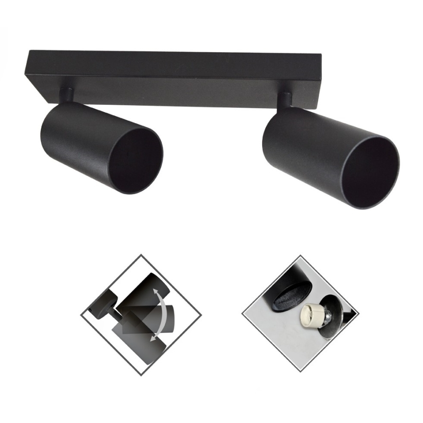 Spotlight FARGO 2xGU10/30W/230V black