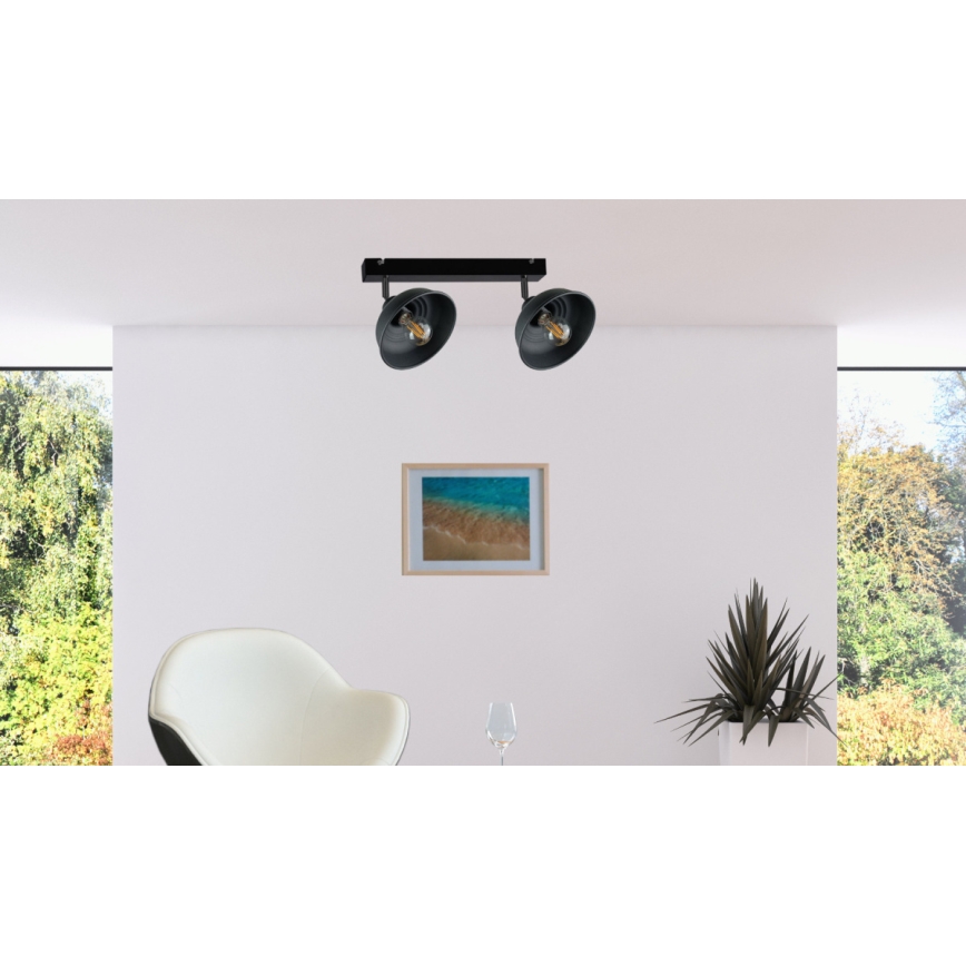 Spotlight FAUN 2xE27/60W/230V black