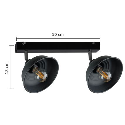 Spotlight FAUN 2xE27/60W/230V black