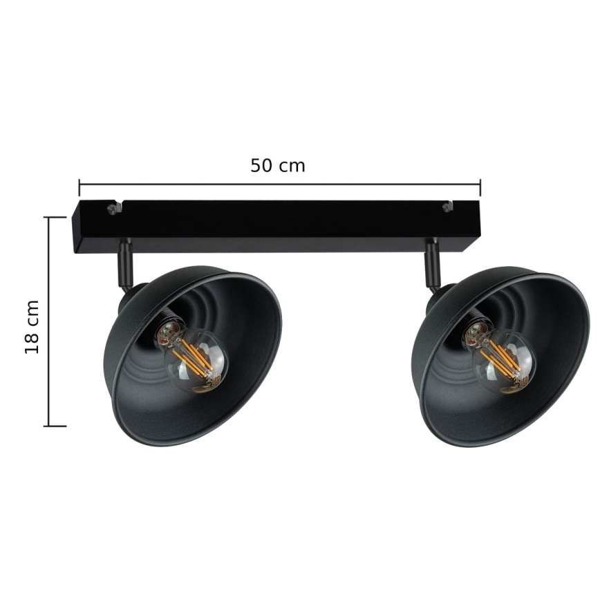 Spotlight FAUN 2xE27/60W/230V black