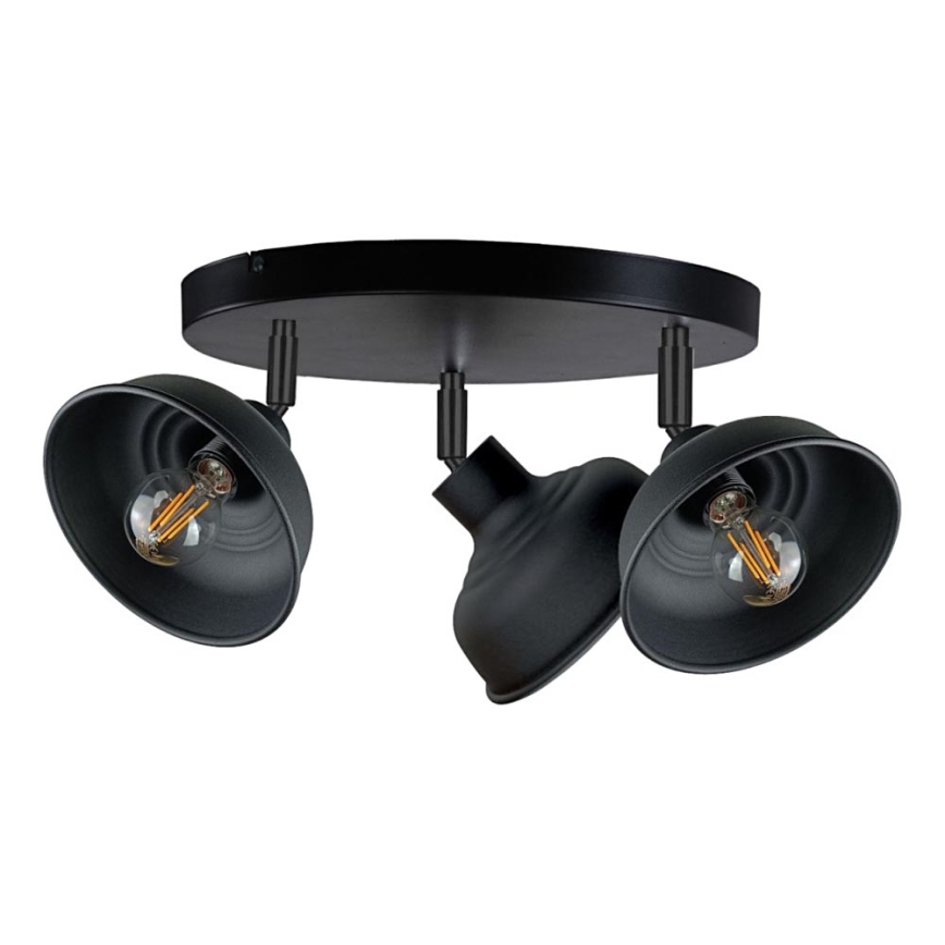 Spotlight FAUN 3xE27/60W/230V black