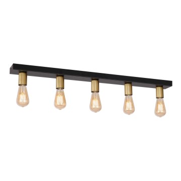 Spotlight FILO 5xE27/60W/230V black/gold