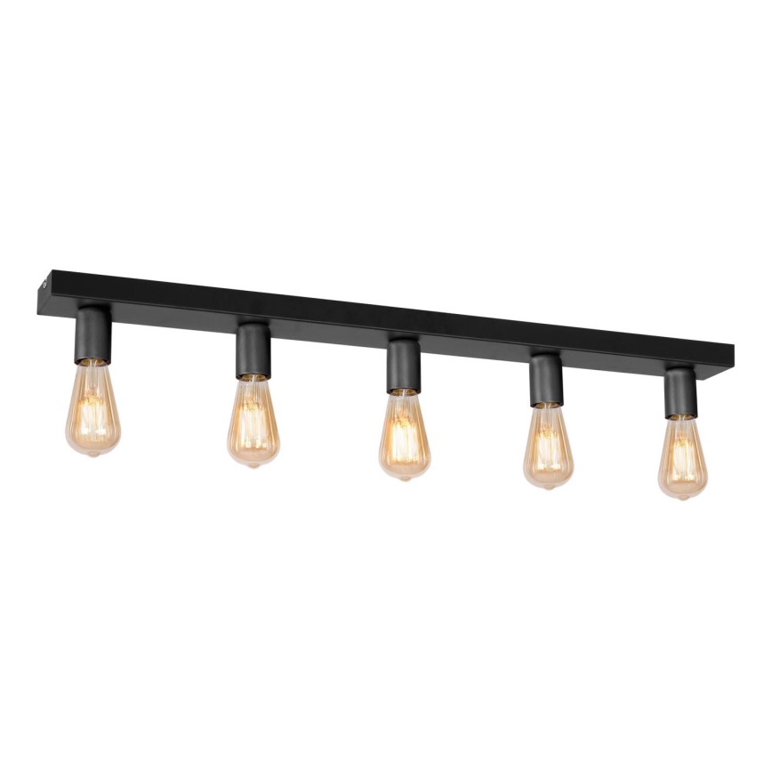 Spotlight FILO 5xE27/60W/230V black