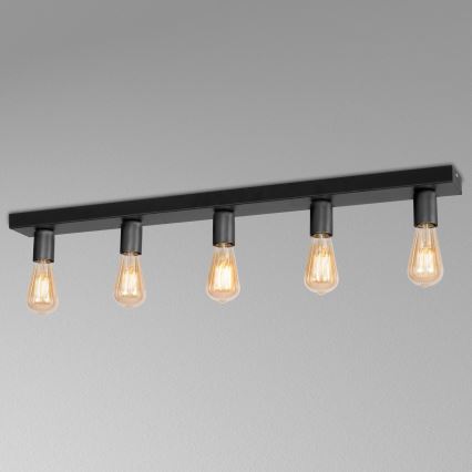 Spotlight FILO 5xE27/60W/230V black