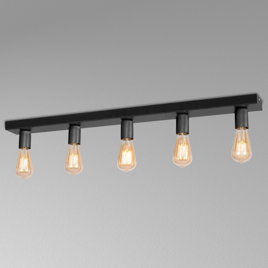 Spotlight FILO 5xE27/60W/230V black