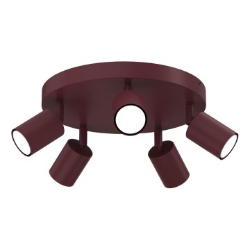 Spotlight fixture FUN 5xGU10/8W/230V burgundy