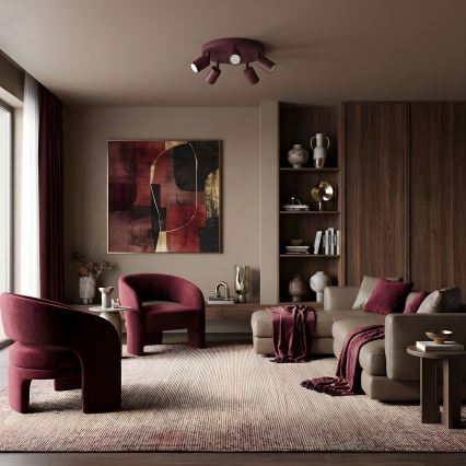 Spotlight fixture FUN 5xGU10/8W/230V burgundy