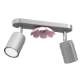 Spotlight FLOWER 2xGU10/8W/230V matte chrome