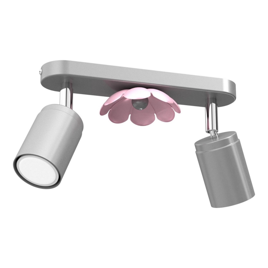 Spotlight FLOWER 2xGU10/8W/230V matte chrome
