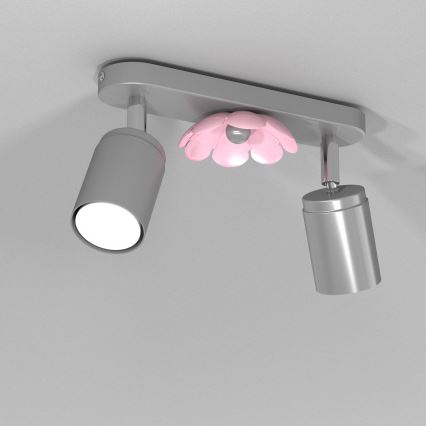 Spotlight FLOWER 2xGU10/8W/230V matte chrome