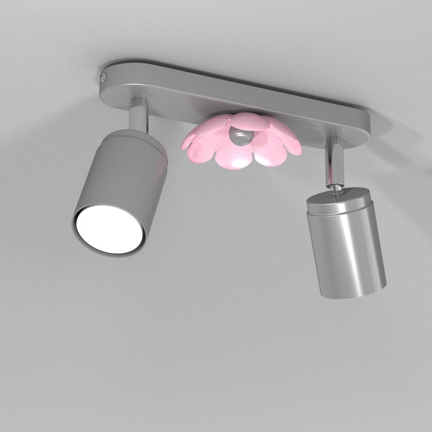 Spotlight FLOWER 2xGU10/8W/230V matte chrome