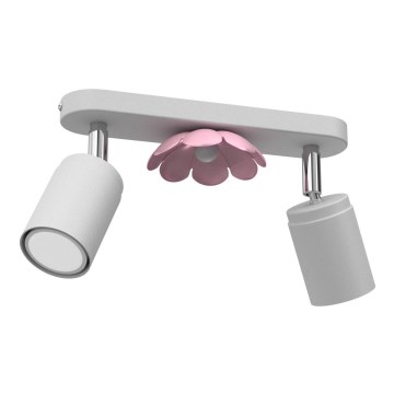 Spotlight FLOWER 2xGU10/8W/230V white