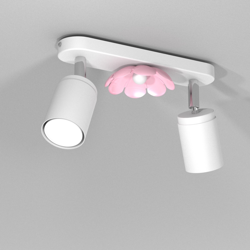 Spotlight FLOWER 2xGU10/8W/230V white