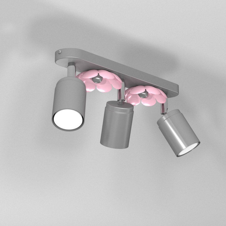 Spotlight FLOWER 3xGU10/8W/230V matte chrome
