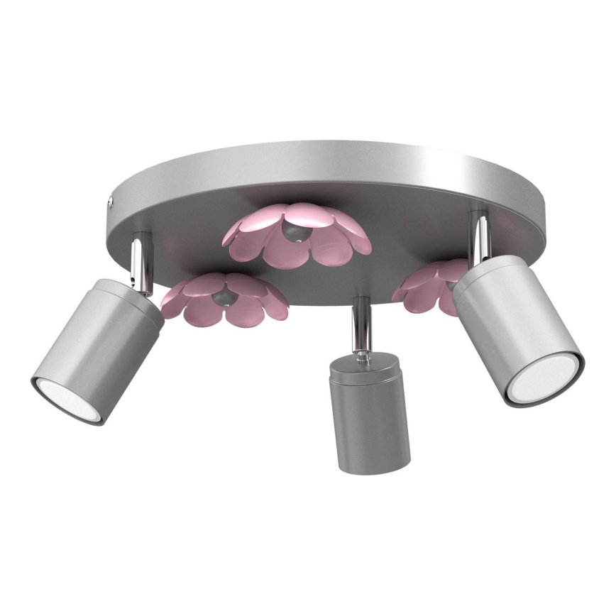 Spotlight FLOWER 3xGU10/8W/230V matte chrome