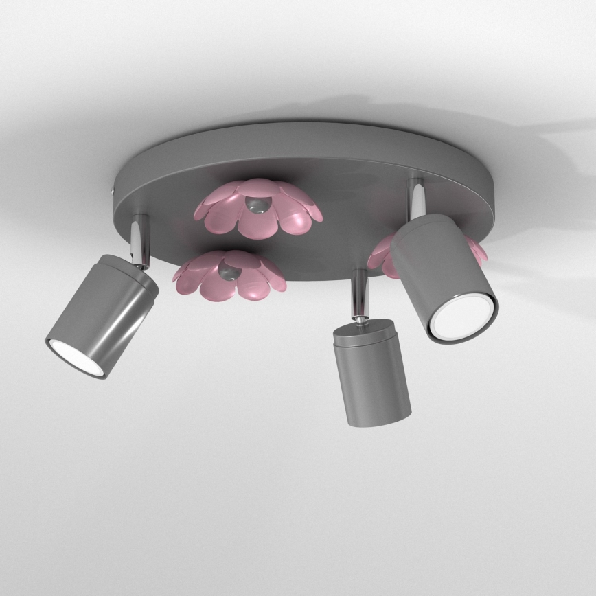Spotlight FLOWER 3xGU10/8W/230V matte chrome