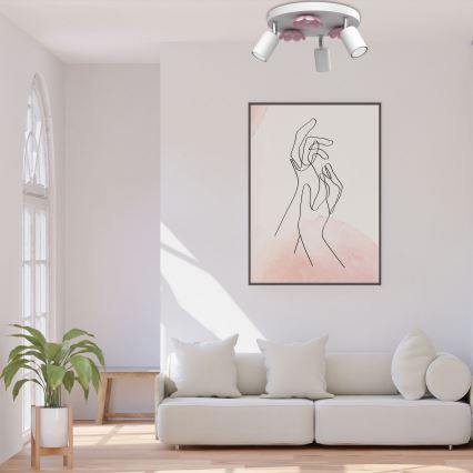 Spotlight FLOWER 3xGU10/8W/230V white