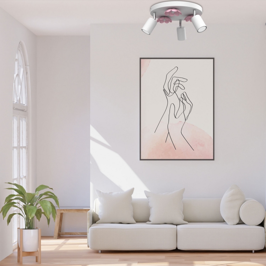 Spotlight FLOWER 3xGU10/8W/230V white