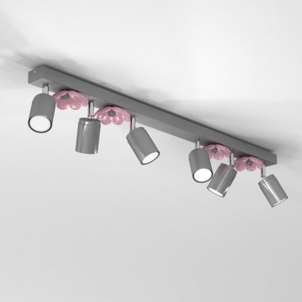 Spotlight FLOWER 6xGU10/8W/230V matte chrome