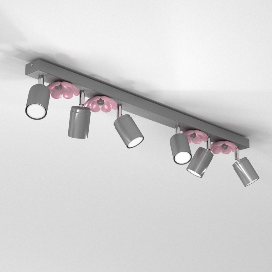 Spotlight FLOWER 6xGU10/8W/230V matte chrome