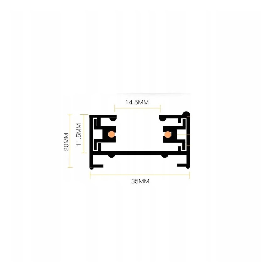 Spotlight for 1-phase track system 1xGU10/10W/230V black