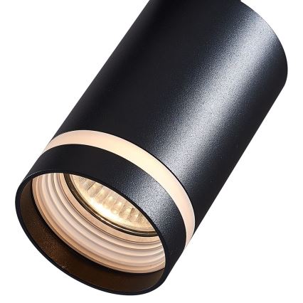 Spotlight for 3-phase rail system PIPE 1xGU10/25W/230V black