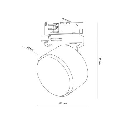Spotlight for 3-phase rail system TRACER 1xGX53/11W/230V white