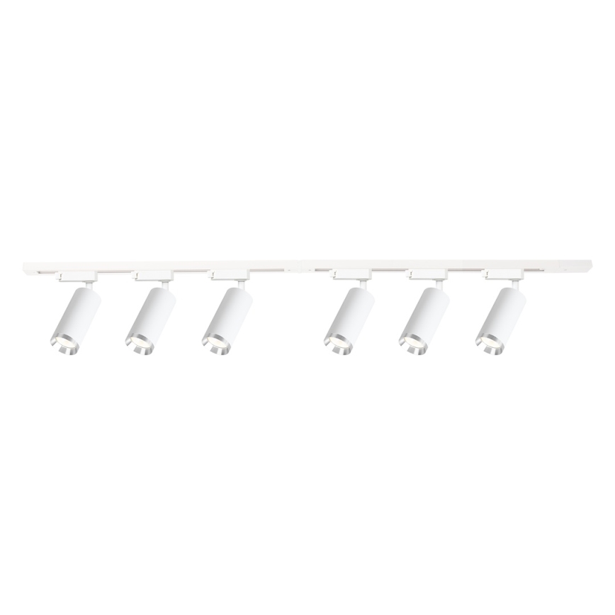 Spotlight for MICA track system 6xGU10/10W/230V white/matte chrome